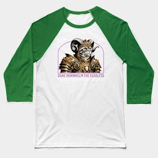 Aries Zodiac Knight Cat: Ram of the Stars - Astrological Baseball T-Shirt